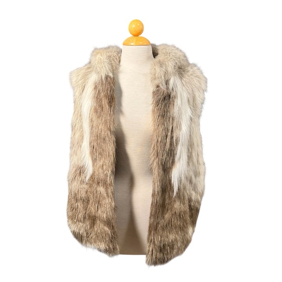 a new day Jackets & Blazers - a new day Faux Fur Vest in Brown and Cream